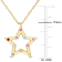 1/4 CT TGW Multi-Color Gemstone Star Pendant with Chain in 10K Yellow Gold