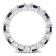 3 1/2 CT TGW Created Blue and White Sapphire Full Eternity Ring in
Sterling Silver
