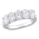 2-1/2 CT DEW Created Moissanite Semi Eternity Ring in 10K White Gold