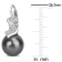9-9.5MM Black Tahitian Cultured Pearl and 1/6 CT TW Diamond Leverback
Earrings in Sterling Silver