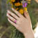 7 1/4 CT TGW Created Pink Sapphire and Diamond Accent Heart Wrapped Ring
in Sterling Silver