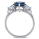 2 1/5 CT TGW London Blue and Sky Blue Topaz and Diamond Accent Ring in
Sterling Silver