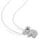 1 1/10 CT TGW Created White Sapphire and Black Spinel Koala Necklace in
Sterling Silver
