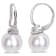 11-12 MM Freshwater Cultured Pearl and Diamond Accent Swirl Earrings in
Sterling Silver