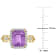 3 1/2 CT TGW  Multi-Gemstones and Diamond Accent Link Ring in Yellow
Plated Sterling Silver