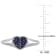 1/5 CT TGW Created Blue Sapphire Heart Ring in Sterling Sliver with
Black Rhodium Plated