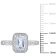 1 CT TGW Aquamarine and Diamond Accent Ring in Sterling Silver