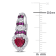 1 7/8 CT TGW Created Ruby and Created White Sapphire Earrings in
Sterling Silver