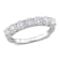 1 CT DEW Created Moissanite Semi Eternity Ring in 10K White Gold
