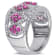 3 CT TGW Created Ruby and Created White Sapphire Floral Vintage Ring in
Sterling Silver