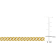 4.4MM Curb Link Chain Necklace in Yellow Plated Sterling Silver