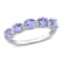 1 1/2 CTW Tanzanite and White Topaz Anniversary Style Band Ring in
Sterling Silver