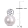 11-12MM Cultured Freshwater Pearl and 1 1/6 CT TGW White Topaz Earrings
in Sterling Silver
