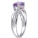 1 CT TGW Amethyst and Diamond Accent Heart Ring in Sterling Silver