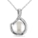 9-9.5MM Freshwater Cultured Pearl and Diamond Pendant with Chain in
Sterling Silver