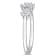 1/5 CT TW Diamond Floral Band in Sterling Silver