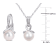 8-8.5MM Freshwater Cultured Pearl and 1/10 CT TW Diamond Pendant &
Earrings Set in Sterling Silver