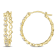 1/10 CT TW Diamond Hoop Earrings in 10k Yellow Gold