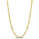 3.8MM Figaro Chain Necklace in Yellow Plated Sterling Silver