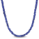 26 CT TGW Blue Sapphire Beaded Necklace with Sterling Silver Clasp