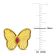 1/4 CT TGW Created Ruby Butterfly Stud Earrings in Yellow Plated
Sterling Silver