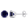 3 1/4 CT TGW Created Blue Sapphire Stud Earrings in Sterling Silver