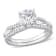 1 1/2 CT TGW Created Moissanite Engagement Ring Set in 10K White Gold