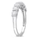 1 CT DEW Created Moissanite Semi Eternity Ring in 10K White Gold