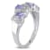 3/5 CT TGW Tanzanite Teardrop Ring in Sterling Silver