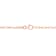 Fancy Rectangular Rolo Chain Necklace in Rose Plated Sterling Silver