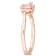 5/8 CT TGW Morganite and Diamond Accent Heart Wrap Ring in Rose Plated
Sterling Silver