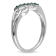 1/7 CTW Emerald Accent Infinity Ring in Sterling Silver with Black
Rhodium Plated