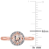 4/5 CTW Morganite and 1/10 CT TW Diamond Halo Ring in Rose Plated
Sterling Silver