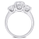 3 CT TW Lab-Grown Diamond 3-Stone Ring in 14K White Gold