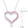 1/2 CT TGW Created Pink Sapphire Pendant with Chain in Sterling Silver