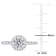 1 1/3 CT TW Lab-Grown Diamond Halo Ring in 14K White Gold