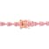 13 1/2 CT TGW Created Pink Sapphire Tennis Bracelet in Rose Plated
Rhodium Over Sterling Silver