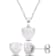 2-Pcs Set of 3 5/8 CT TGW Opal Solitaire Earrings and Pendant with Chain
in Sterling Silver
