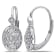 1/8 CT TW Diamond Vintage Heart Leverback Earrings in Sterling Silver
