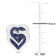 1/2 CT TGW Blue Sapphire Interlocking Hearts Stud Earrings in Sterling Silver