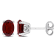 1 7/8 CT TGW Oval Garnet Stud Earrings in Sterling Silver