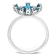 1 3/4 CT TGW London Blue and White Topaz Starburst Ring in Sterling Silver