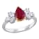 1 1/2 CT TGW Ruby and 1/2 CT TW Diamond Floral Cluster Ring in 2-tone
14K White and Yellow Gold