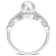 7-7.5MM Freshwater Cultured Pearl and Diamond Accent Infinity Ring in
Sterling Silver