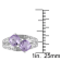 2 CTW Rose De France and Diamond Accent Split Ring in Sterling Silver