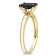 1 ct Black Diamond Solitaire Engagement Ring in 14K Yellow Gold