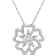 1 1/10 CT DEW Created Moissanite Flower Pendant with Chain in Sterling Silver
