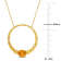 3.25 CTW Citrine and Madeira Citrine Graduated Open 18k Gold Plated
Silver Pendant with Chain
