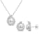 8-8.5MM Freshwater Cultured Pearl and Diamond Accent Earrings and
Pendant Set in Sterling Silver