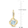 5 1/4 CT TGW Sky Blue Topaz and White Topaz Floral Earrings in Yellow
Plated Sterling Silver